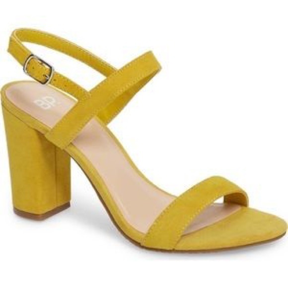 bp Shoes - BP. Lula Slingback Sandal Mustard Yellow Suede Size 5